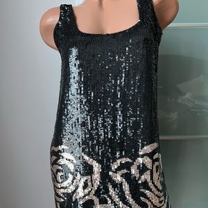 PINK TARTAN Women Black Sequin Top